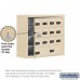 Salsbury Cell Phone Storage Locker - with Front Access Panel - 4 Door High Unit (8 Inch Deep Compartments) - 12 A Doors (11 usable) and 2 B Doors - Sandstone - Surface Mounted - Resettable Combination Locks